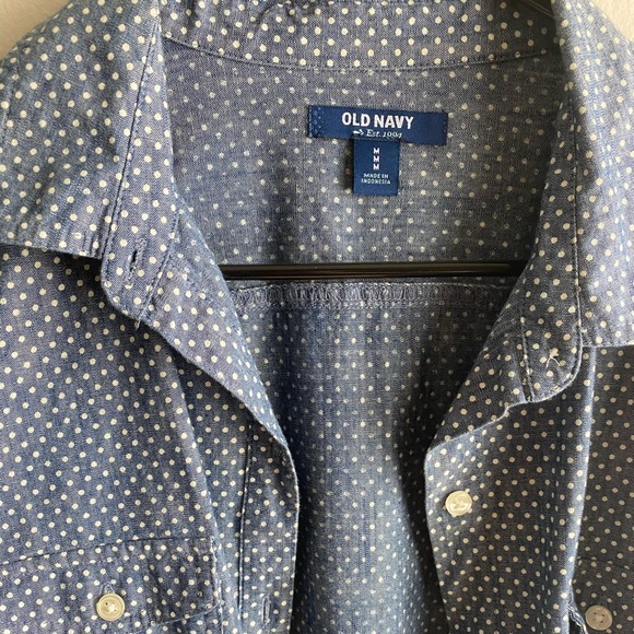 Old Navy Button Up-Polka Dot - Picture 2 of 4